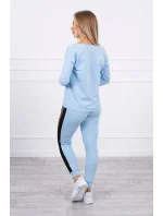 Sada s leopardím potlačou modrej farby