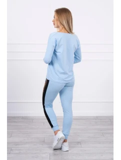 Sada s leopardím potlačou modrej farby