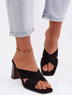 Dámské sandály na podpatku Černé model 21951362 - Boto