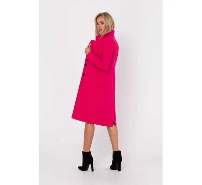 model 18863515 Kabát na knoflíky fuchsiový - Moe