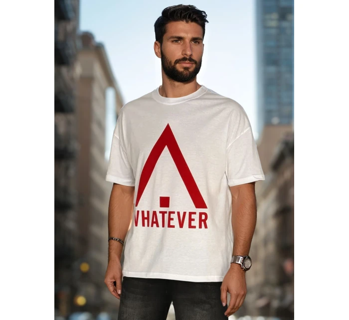 Pánské tričko s potiskem bílé Dstreet model 21988564 - FashionStreet