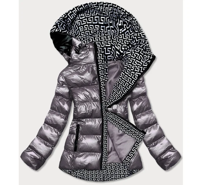 METALICZNA KURTKA DAMSKA Z KAPTUREM model 21243055 - SPEED.A METALICZNA KURTKA DAMSKA Z KAPTUREM model 21243055 - SPEED.A