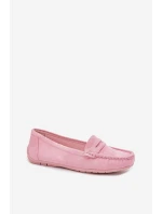 Damskie Zamszowe Mokasyny Jasnoróżowe Lenvie Damskie Zamszowe Mokasyny Jasnoróżowe Lenvie