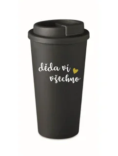 DIEŤA VIE VŠETKO - čierny termohrnček 475 ml