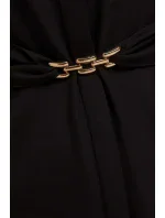 Dámské košilové šaty s páskem model 20567635 Černá - FPrice