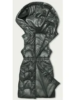 Khaki slim fit vesta s kapucňou (B8173-11)