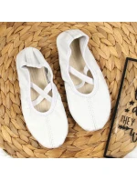 Dievčenské biele kožené balerínky - Nazo Dievčenské biele kožené balerínky - Nazo