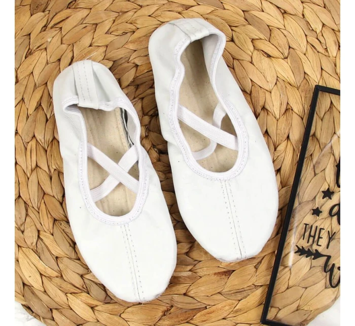 Dievčenské biele kožené balerínky - Nazo Dievčenské biele kožené balerínky - Nazo