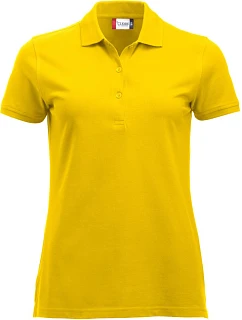 Clique Classic Marion S/S Dámske polo tričko z hrubej bavlny 67.8246 citrónová