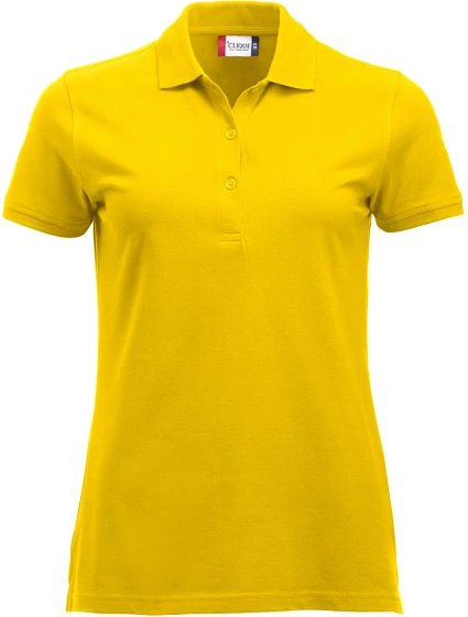 Clique Classic Marion S/S Dámske polo tričko z hrubej bavlny 67.8246 citrónová