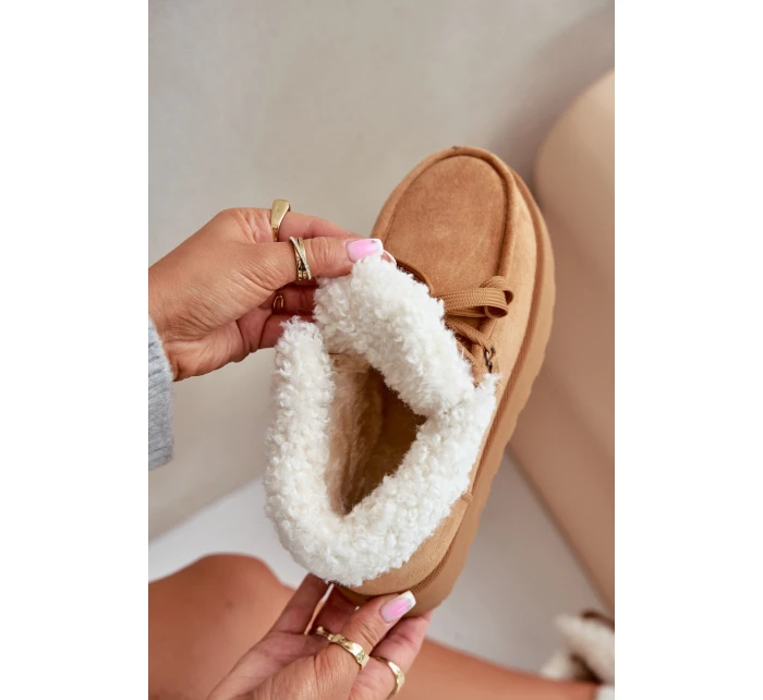 Śniegowce Damskie Na Platformie Z Futerkiem Typu Branek Camel Ciabellae Śniegowce Damskie Na Platformie Z Futerkiem Typu Branek Camel Ciabellae