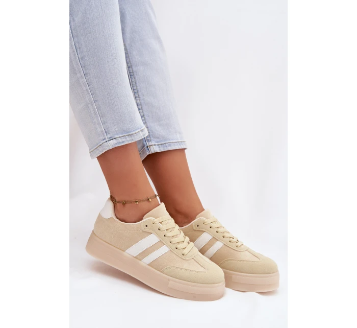 Dámské tenisky na platformě žluté Giselia