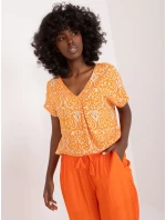 Bluzka model 21156172 pomarańczowy - FPrice Bluzka model 21156172 pomarańczowy - FPrice