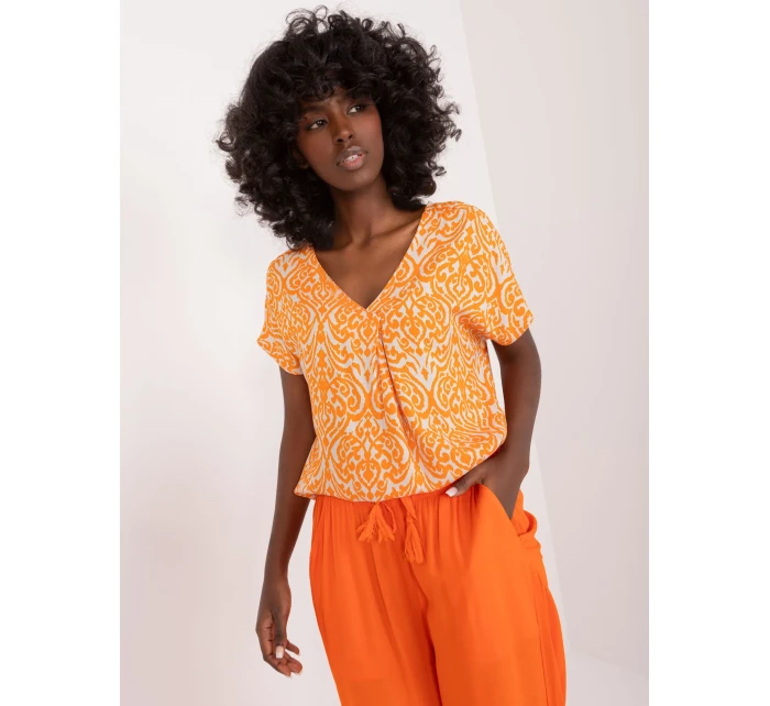 Bluzka model 21156172 pomarańczowy - FPrice Bluzka model 21156172 pomarańczowy - FPrice