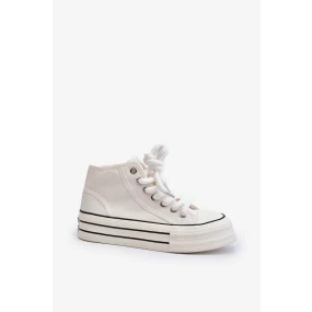 Dámské Tenisky na platformě Bílé model 20065053 - Kesi Dámské Tenisky na platformě Bílé model 20065053 - Kesi