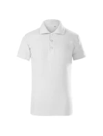 Pique Polo Voľné detské polo tričko biele