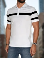 Pánská polokošile s pruhy bílá Dstreet model 21987854 - FashionStreet