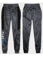 Tmavosivé pánske teplákové nohavice (8K199)