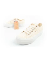 Lee Cooper Dámske šnurovacie športové topánky Beige Dámske tenisky na platforme
