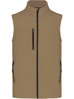 Kariban K 403 Pánska 3-vrstvová softshellová vesta 20.K403 camel