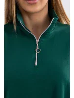 Mikina so zipsom a vreckami zelená Mikina so zipsom a vreckami zelená