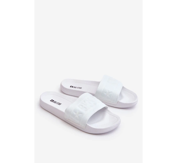 Damskie Modne Klapki Big Star LL274A159 Białe