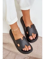 Piankowe Klapki Z Wycięciami Czarne Neladith Piankowe Klapki Z Wycięciami Czarne Neladith