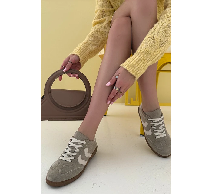 Dámské tenisky z eko semiše zelené model 22027738 - EVENTO