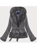 Dámska krátka bunda Ann Gissy graphite (K0327)