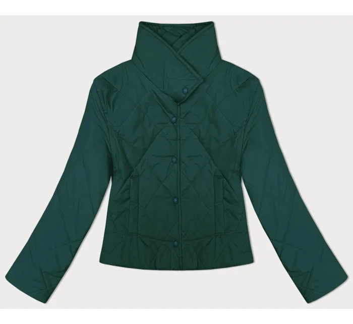 Zelená dámská prošívaná bunda se stojáčkem model 19739198 - MADE IN ITALY Zelená dámská prošívaná bunda se stojáčkem model 19739198 - MADE IN ITALY