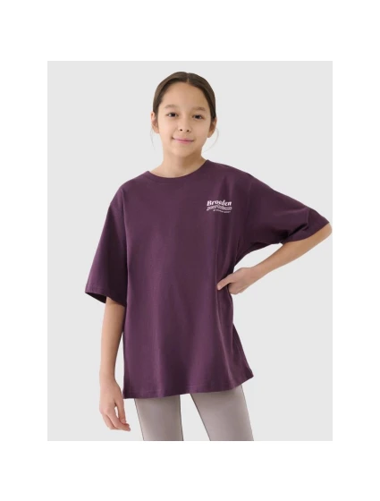 Dívčí tričko oversize s potiskem model 21435205 - 4F