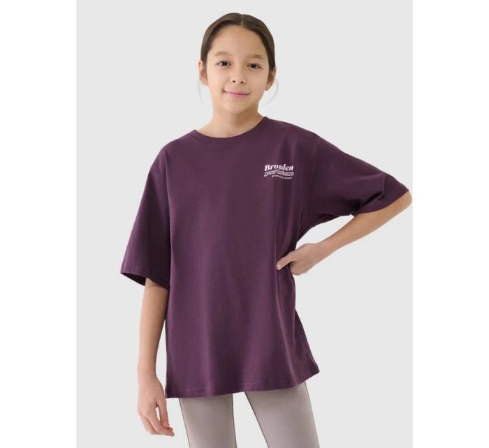 Dívčí tričko oversize s potiskem model 21435205 - 4F
