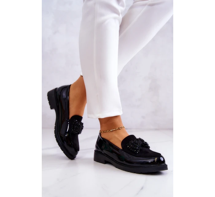 Elegantní Lakované Mokasíny Černé model 21578388 - S.Barski