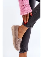 Mokasyny Damskie Z Kokardą Beżowe Reece