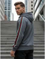 Pánska sivá mikina FashionStreet BX5938 Pánska sivá mikina FashionStreet BX5938