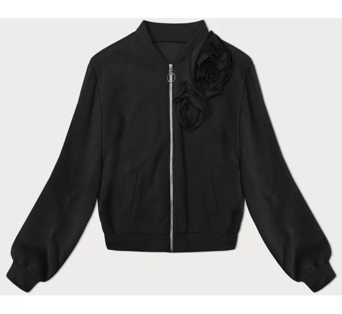 Černá mikina s růžemi model 19749911 - MADE IN ITALY