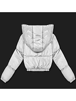 Světle šedá krátká zimní bunda typu model 21756271 - J.STYLE Světle šedá krátká zimní bunda typu model 21756271 - J.STYLE