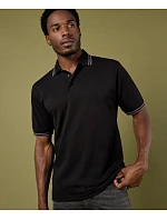 KK 409 Pánské kontrastní piqué polo model 22419913 black/white - Kustom Kit KK 409 Pánské kontrastní piqué polo model 22419913 black/white - Kustom Kit