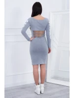 model 18742319 šedé melanžové šaty - K-Fashion model 18742319 šedé melanžové šaty - K-Fashion