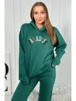 Bavlnená súprava s vyšívaným nápisom Paradise zelený