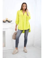 Bavlněná mušelínová košile kiwi