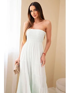 Dámske viskózové šaty s elastickým vrchným dielom mätovej farby