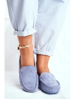 Dámské Semišové Mokasíny Modré model 21527870 - EVENTO Dámské Semišové Mokasíny Modré model 21527870 - EVENTO