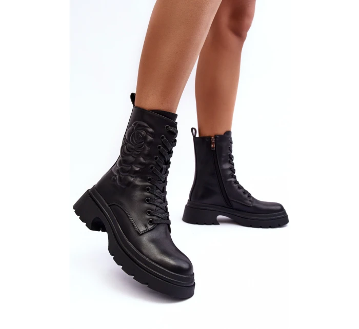 Kožené Workery Botky  Černé model 21633968 - S.Barski