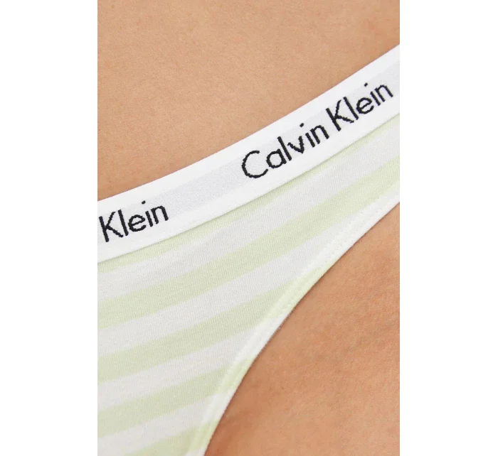 Dámske tangá D1617E 5XE biela / žltá - Calvin Klein