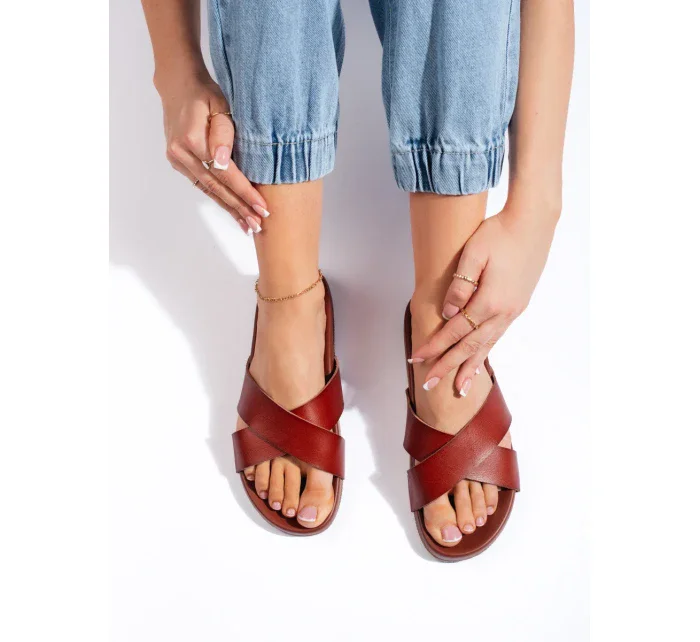 Krásné dámské nazouváky hnědé platforma Krásné dámské nazouváky hnědé platforma