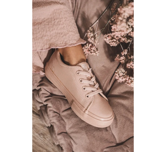 Skórzane Trampki Big Star JJ374022 Nude