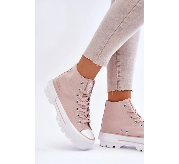 Vysoký Látkové tenisky na platformě Big Star LL274157 Nude Vysoký Látkové tenisky na platformě Big Star LL274157 Nude