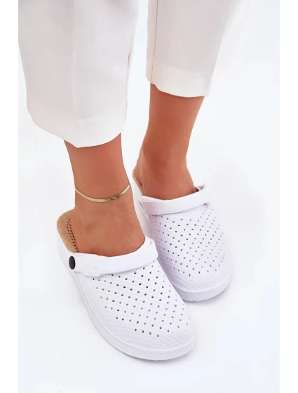 Dámske penové dreváky Faylina - biele