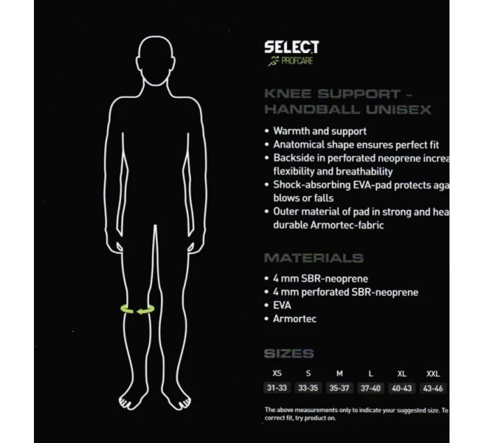 Neoprénový chránič kolien SPORT 1ks Profcare 6202 - SELECT